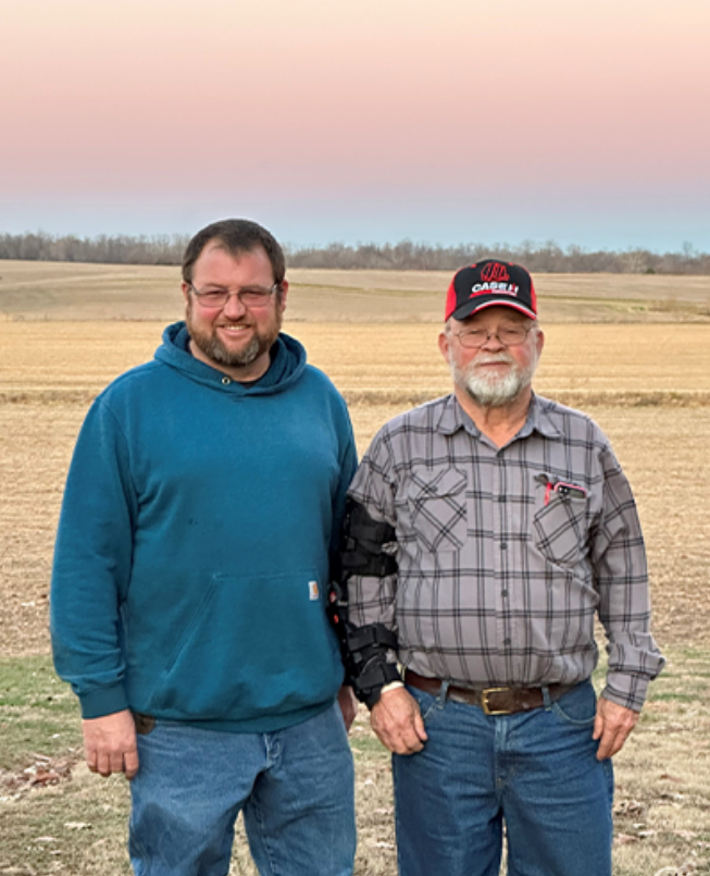 Webster County grain farmers Jeremy (left) and Bruce (right) Benson have been named the 2023 University of Kentucky Wheat Science Group’s Service Award recipients.